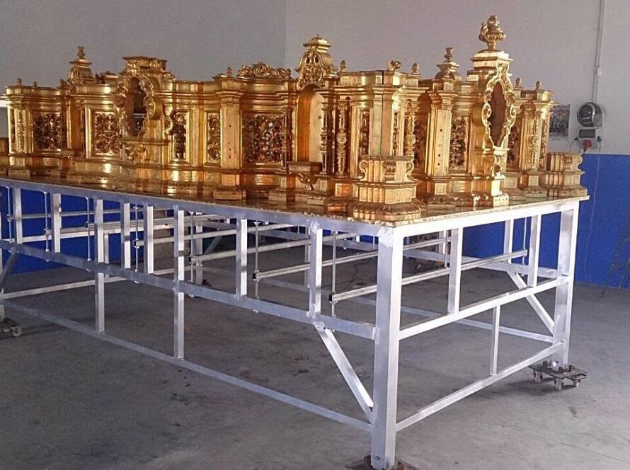 Trabajo de andas de Semana Santa realizado por Grupo Feran